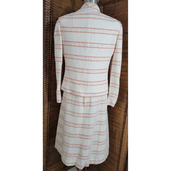 Rare Vintage 60s Leonard Arkin 2pc Linen Dress Suit VTG Size 12 (Modern 8?) - Picture 4 of 16